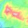 Mappa topografica Malhão, altitudine, rilievo