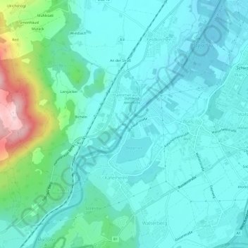 Mappa topografica Au, altitudine, rilievo