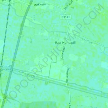 Mappa topografica Cote, altitudine, rilievo