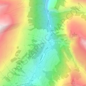 Mappa topografica Soladüra, altitudine, rilievo