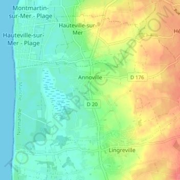 Mappa topografica La Croix, altitudine, rilievo