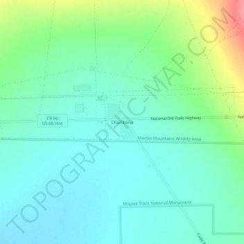 Mappa topografica Chambless, altitudine, rilievo