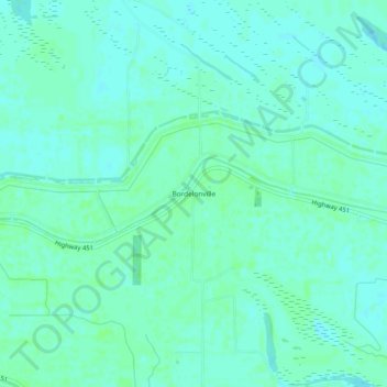 Mappa topografica Bordelonville, altitudine, rilievo