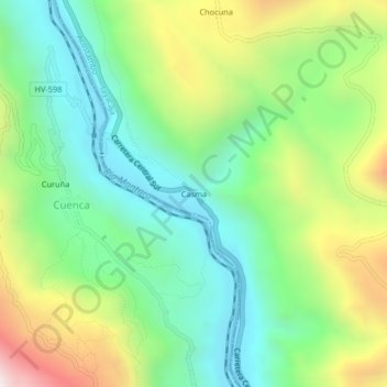 Mappa topografica Casma, altitudine, rilievo