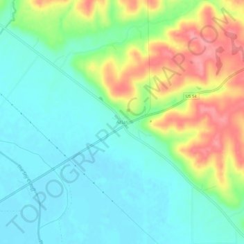 Mappa topografica Atlas, altitudine, rilievo