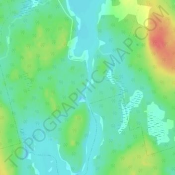 Mappa topografica Loon Lake Channel, altitudine, rilievo
