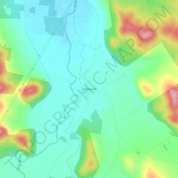 Mappa topografica Cheshunt, altitudine, rilievo