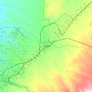 Mappa topografica Timau, altitudine, rilievo