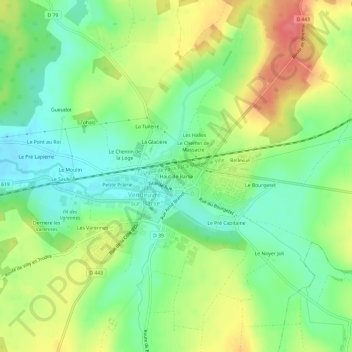 Mappa topografica Haut de Barse, altitudine, rilievo