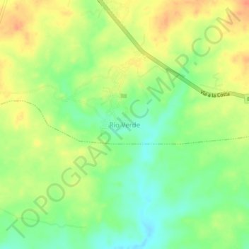 Mappa topografica Río Verde, altitudine, rilievo
