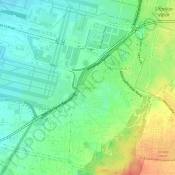 Mappa topografica Rangpuri, altitudine, rilievo