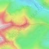 Mappa topografica Crib Goch, altitudine, rilievo