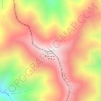 Mappa topografica Somes Mountain, altitudine, rilievo