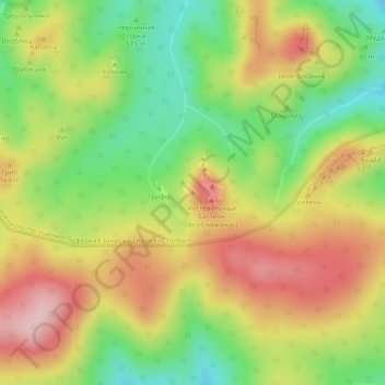 Mappa topografica The She-Bear, altitudine, rilievo