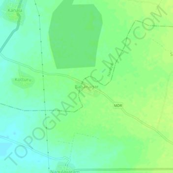 Mappa topografica Babanagar, altitudine, rilievo