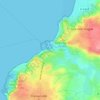 Mappa topografica Diélette, altitudine, rilievo