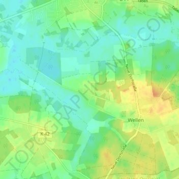 Mappa topografica Kramelheide, altitudine, rilievo