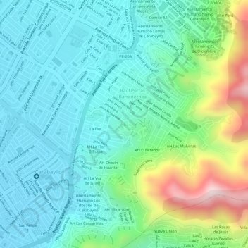 Mappa topografica 69A, altitudine, rilievo