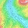 Mappa topografica Saint-Étienne, altitudine, rilievo