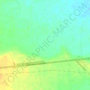 Mappa topografica Pompeya, altitudine, rilievo