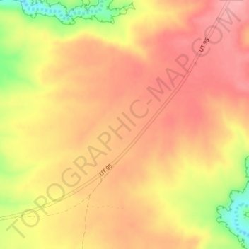 Mappa topografica Harmony Flat, altitudine, rilievo