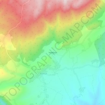Mappa topografica Yassıkaya, altitudine, rilievo