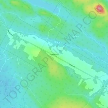 Mappa topografica Maplewood, altitudine, rilievo