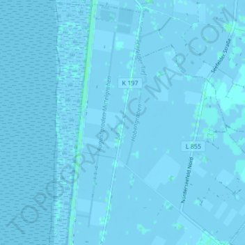 Mappa topografica Augustgroden, altitudine, rilievo