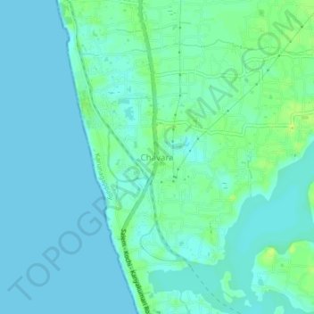 Mappa topografica Chavara, altitudine, rilievo