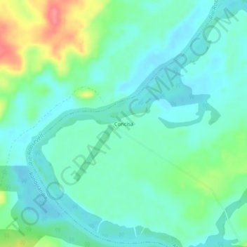 Mappa topografica Concisa, altitudine, rilievo