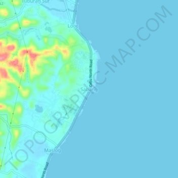 Mappa topografica Sabang, altitudine, rilievo