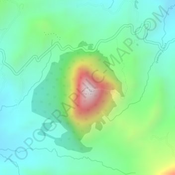 Mappa topografica Cerro Tusa, altitudine, rilievo