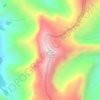 Mappa topografica Mount Cornwall, altitudine, rilievo