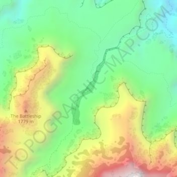 Mappa topografica Havasupai Gardens, altitudine, rilievo