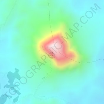 Mappa topografica Morro de Calzada, altitudine, rilievo
