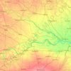 Mappa topografica Ballia, altitudine, rilievo