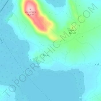 Mappa topografica Yimbo, altitudine, rilievo
