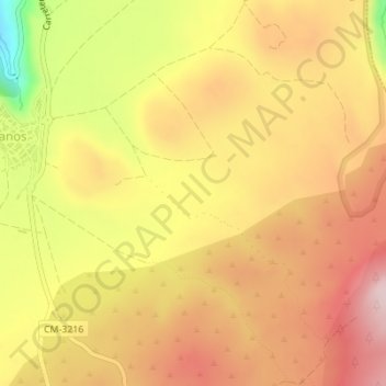 Mappa topografica Trassierra, altitudine, rilievo