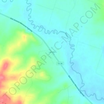 Mappa topografica Lamkin, altitudine, rilievo