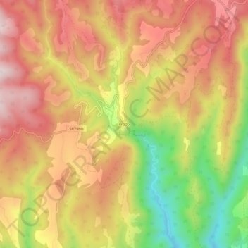 Mappa topografica Prodo, altitudine, rilievo