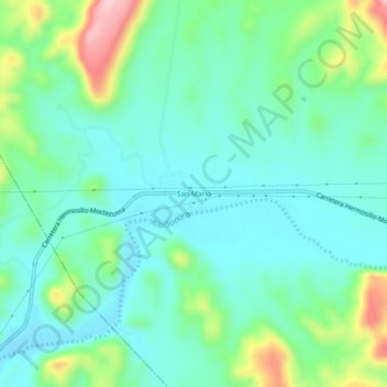 Mappa topografica San Mario, altitudine, rilievo