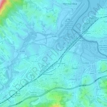 Mappa topografica Pinar, altitudine, rilievo