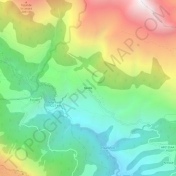 Mappa topografica Revilla, altitudine, rilievo