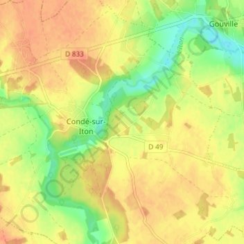Mappa topografica All des Artisans, altitudine, rilievo