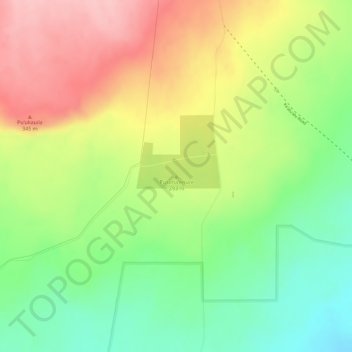 Mappa topografica Puʻumaʻemaʻe, altitudine, rilievo