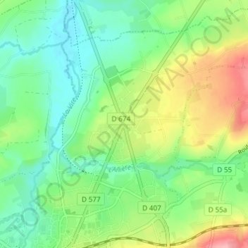 Mappa topografica La Papillonière, altitudine, rilievo