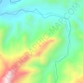 Mappa topografica Las Vegas, altitudine, rilievo