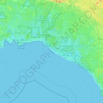 Mappa topografica Possum Gap Island, altitudine, rilievo