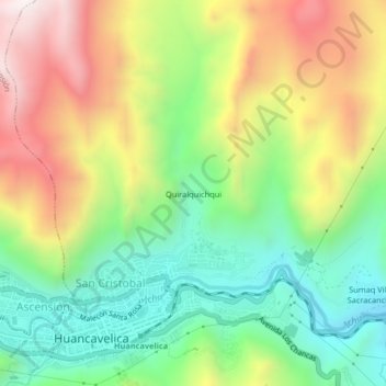 Mappa topografica Quiralquichqui, altitudine, rilievo