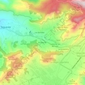 Mappa topografica El Palomar, altitudine, rilievo